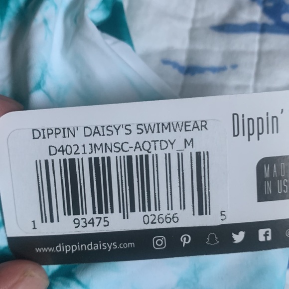 NWT DIPPIN' DAISY'S Micro Muse Bikini Top in Aqua Tie Dye - Picture 6 of 12